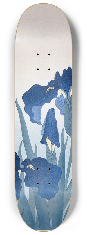 Ohara Koson - Irises 8.25 inch art skate deck