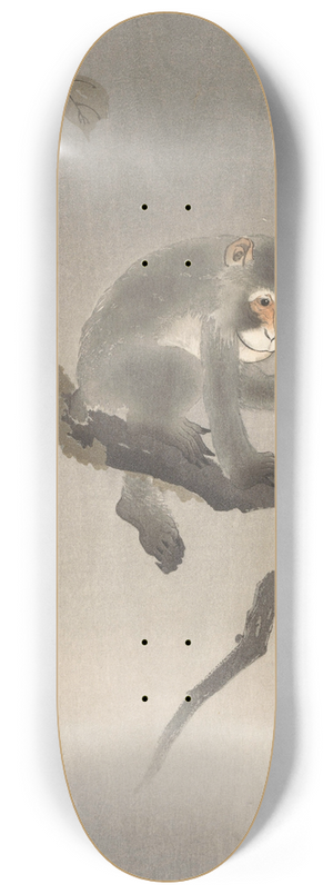 Ohara Koson - Monkey in kaki tree 8.25 inch art skate deck