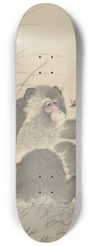 Ohara Koson - Monkey with insect 8.25 inch art skate deck