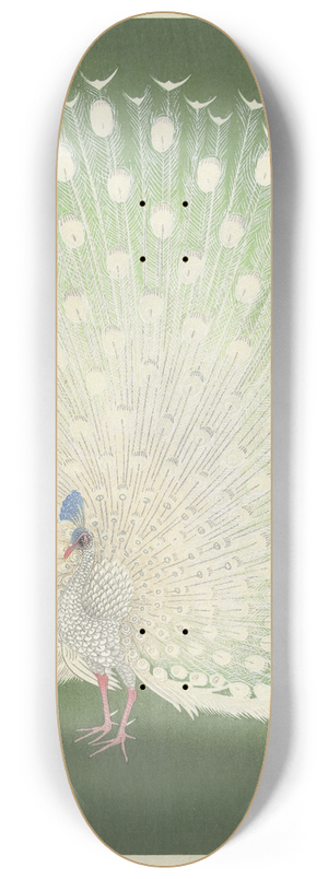Ohara Koson - Peacock 8.25 inch art skate deck