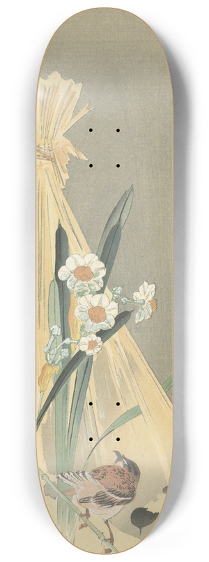 Ohara Koson - Songbird at hay bundle 8.25 inch art skate deck