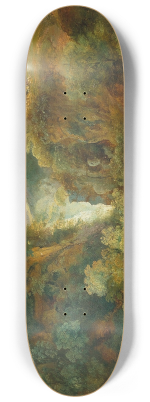 Johann Nepomuk Rauch - Wasserfall bei Tivoli 8.25 inch art skate deck