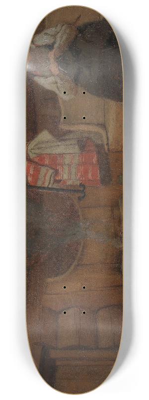 Olaf Isaachsen - Farm Interior from Setesdal 8.25 inch art skate deck