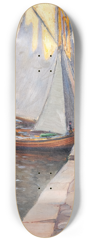 Olof Sager-Nelson - The Harbour at Marstrand 8.25 inch art skate deck