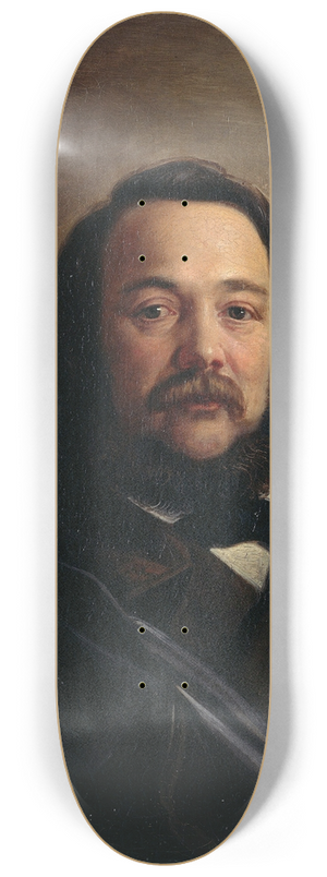 Johann Peter Hasenclever - Portrait of Ferdinand Freiligrath 8.25 inch art skate deck