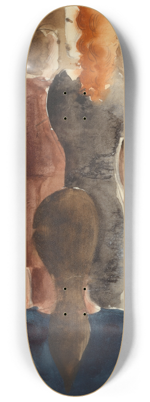 Oskar Schlemmer - Four-colour study for Women on Stairway 8.25 inch art skate deck