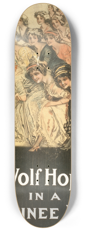 Otis Lithograph Co - De Wolf Hopper in A matinee idol 8.25 inch art skate deck