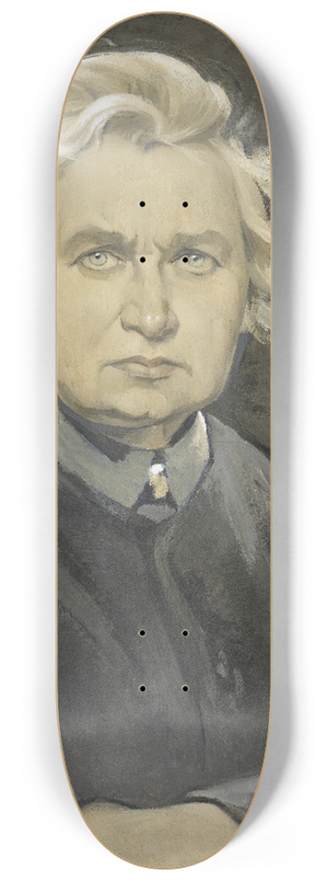 Ottilie Wilhelmine Roederstein - Self-Portrait with Folded Arms 8.25 inch art skate deck