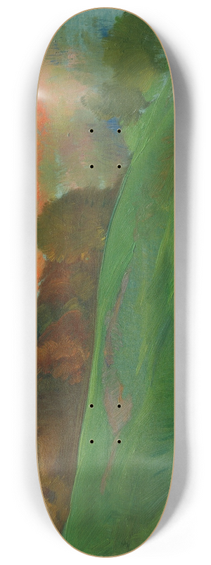 Otto Friedrich - Herbstlicher Wald hinter grner Wiese 8.25 inch art skate deck