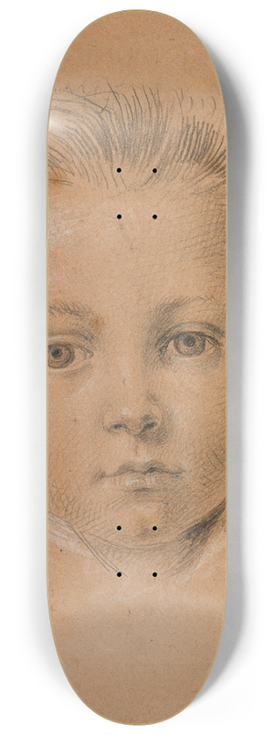 Johann Peter Krafft - Kopfstudie eines Knaben 8.25 inch art skate deck