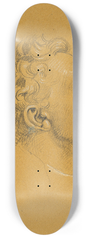 Johann Peter Krafft - Kopfstudie zu Rckkehr des Kaisers Franz aus Pressburg 8.25 inch art skate deck