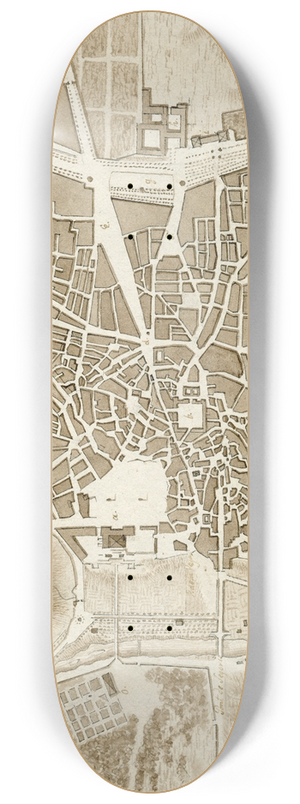 Otto Howen - Plattegrond van Madrid 8.25 inch art skate deck