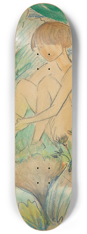Otto Mueller - Im Gras sitzendes Mdchen 8.25 inch art skate deck