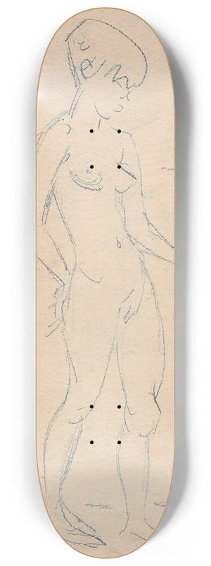 Otto Mueller - Standing Female Nude 8.25 inch art skate deck