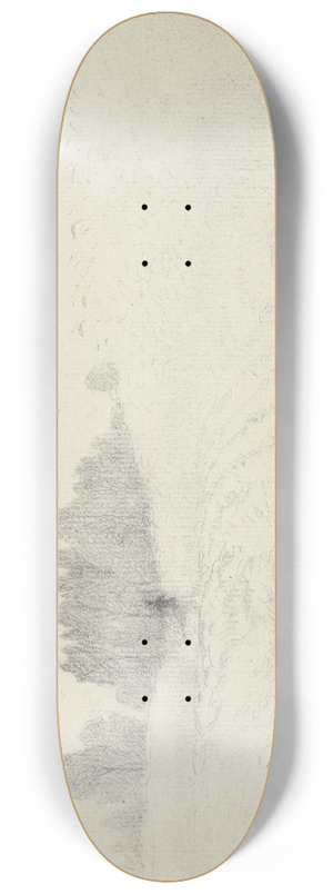 Otto Scholderer - Ackerlandschaft mit Vogelscheuche 8.25 inch art skate deck