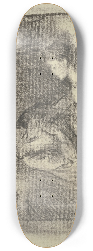 Otto Scholderer - At the sickbed 8.25 inch art skate deck