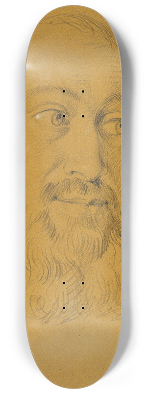 Johann Peter Krafft - Portrtstudie zu Rudolf von Habsburg und der Priester 8.25 inch art skate deck