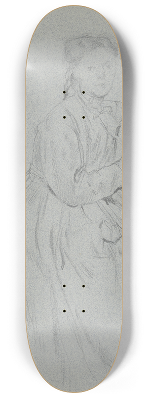Otto Scholderer - Luise Scholderer seitlich auf einem Stuhl sitzend 8.25 inch art skate deck