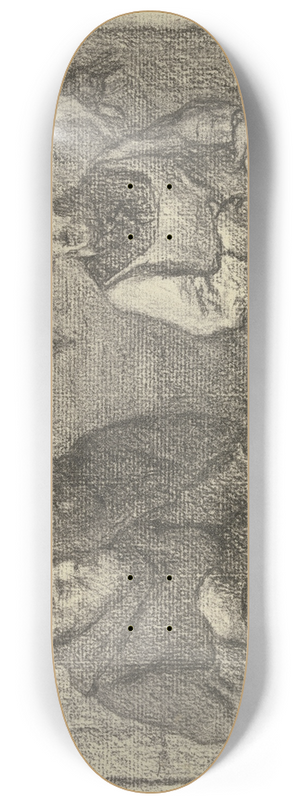 Otto Scholderer - Monk with a fishmonger 8.25 inch art skate deck