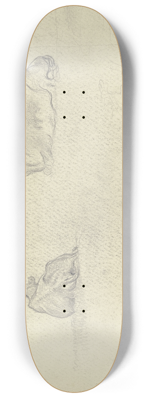 Otto Scholderer - Resting cows 8.25 inch art skate deck