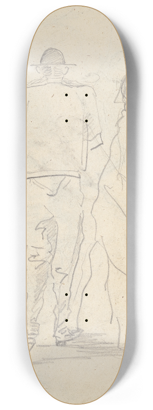 Otto Scholderer - Spazierendes Paar in Rckenansicht 8.25 inch art skate deck