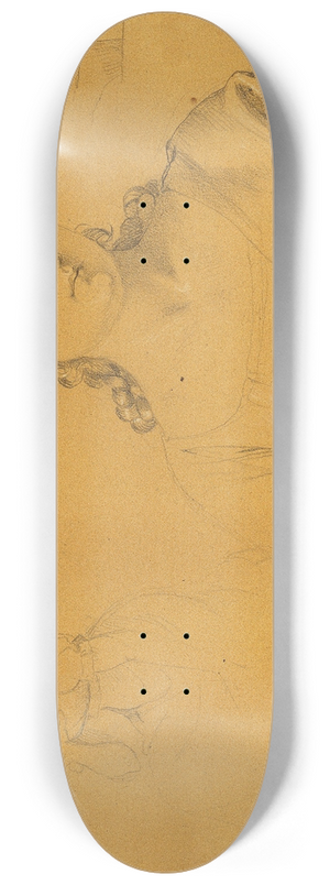 Johann Peter Krafft - Studie eines Mdchens 8.25 inch art skate deck