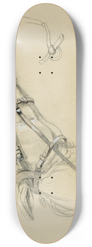 Johann Peter Krafft - Studie eines Pferdekopfes zu Rckkehr des Kaisers Franz aus Pressburg 8.25 inch art skate deck