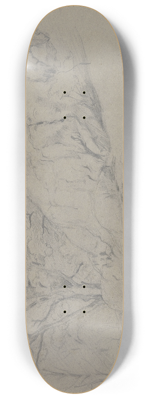 Otto Scholderer - Study of a rock 8.25 inch art skate deck