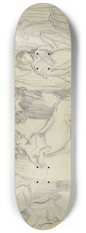 Otto Scholderer - Vorbereitung zum Kostmball 8.25 inch art skate deck