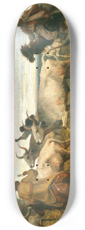 Otto von Thoren - Shepherds Driving Oxen 8.25 inch art skate deck