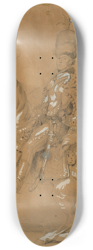Johann Peter Krafft - Theodor Aron de Bistra zu Pferd 8.25 inch art skate deck