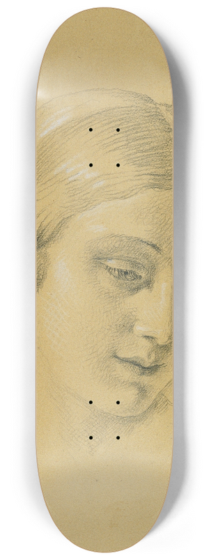 Johann Peter Krafft - Weibliche Bildnisstudie. 8.25 inch art skate deck