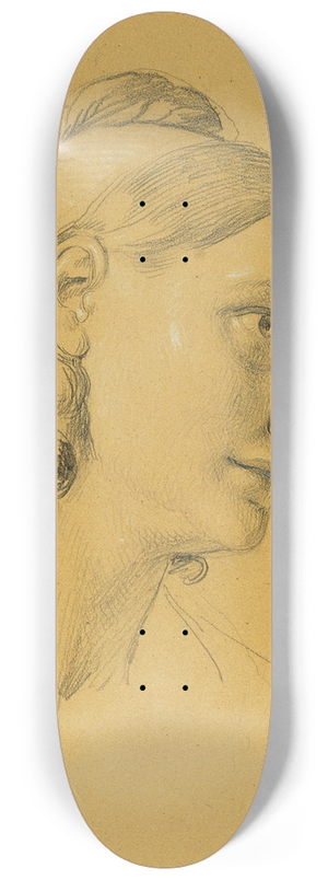 Johann Peter Krafft - Weibliche Studie zum Einzug nach dem Pariser Frieden 8.25 inch art skate deck
