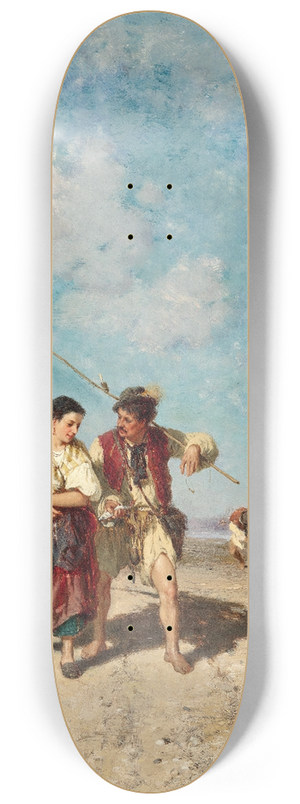 Pal Bhm - Fishermen returning home 8.25 inch art skate deck