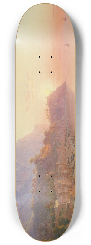 Johann-Rudolf Bhlmann - Vue de la Cte italienne, probablement Capri 8.25 inch art skate deck