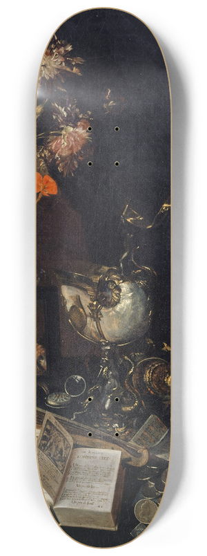 Johann Rudolf Loutherburg - Vanitas Still Life 8.25 inch art skate deck