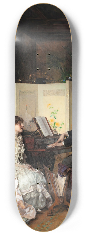 Pascal-Adolphe-Jean Dagnan-Bouveret - The duet 8.25 inch art skate deck