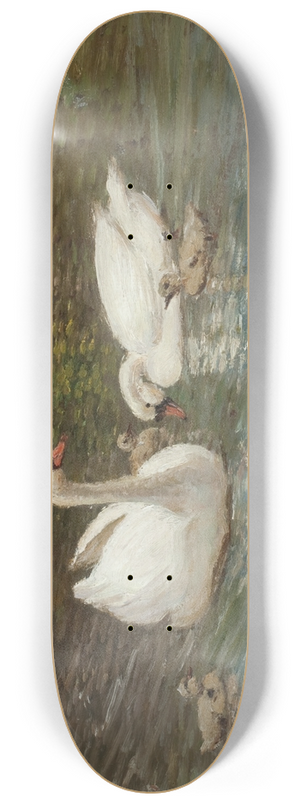 Patrick Downie - Swans and cygnets 8.25 inch art skate deck