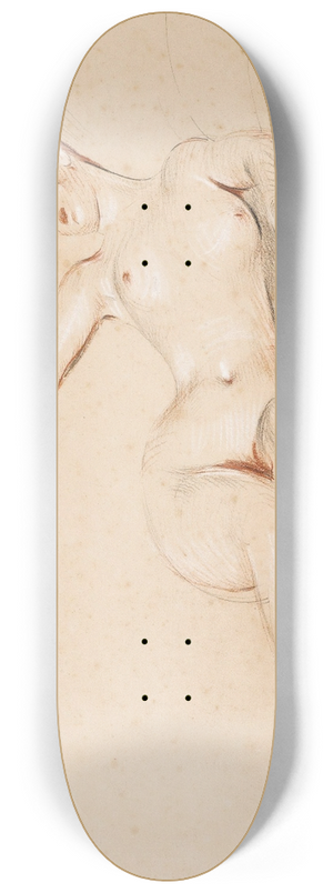Paul Csar Helleu - Lying Nude On A Sofa 8.25 inch art skate deck