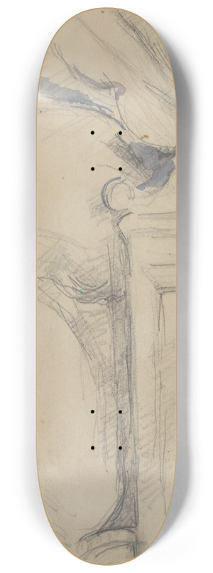 Paul Czanne - Bedpost (verso) 8.25 inch art skate deck