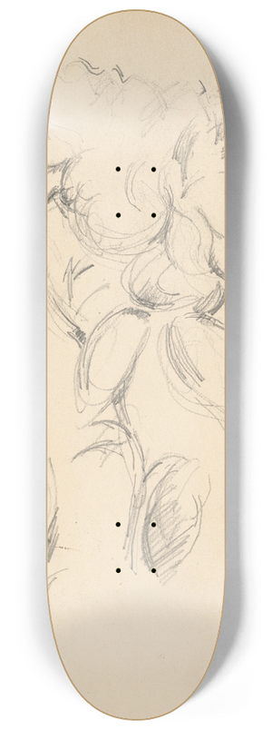 Paul Czanne - Peonies 8.25 inch art skate deck