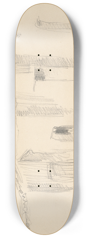 Paul Czanne - Study of Houses 8.25 inch art skate deck