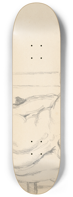 Paul Czanne - Study of Pugets Hercules Resting 8.25 inch art skate deck