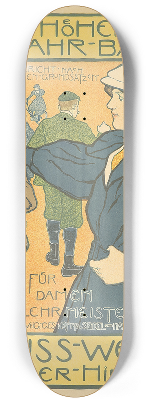 Johann Vincenz Cissarz - Erste Hhenluft Radfahr-bahn 8.25 inch art skate deck