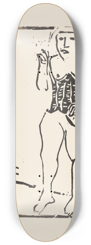 Paul Gangolf - Mdchen im schwarzen Leibchen 8.25 inch art skate deck
