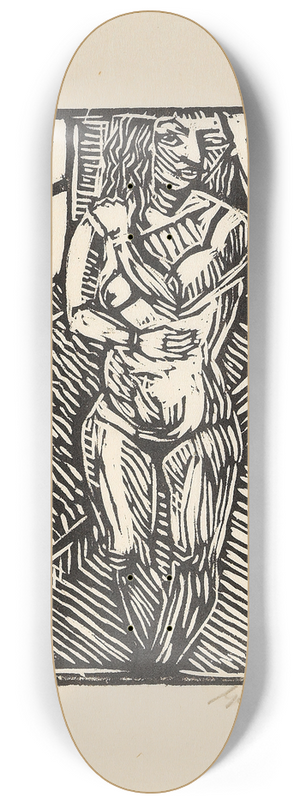Paul Gangolf - Stehender Akt von vorne 8.25 inch art skate deck