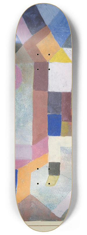 Paul Klee - Colorful Architecture 8.25 inch art skate deck