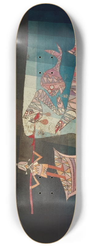 Paul Klee - Fighting scene from the comic-fantastic opera the seafarer 8.25 inch art skate deck