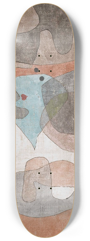 Paul Klee - Hat, Lady and Little Table. 8.25 inch art skate deck