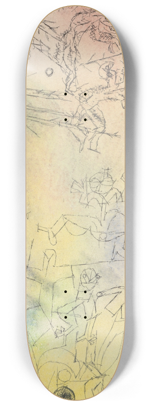 Paul Klee - Luftkampf (Hhenkampf) 8.25 inch art skate deck